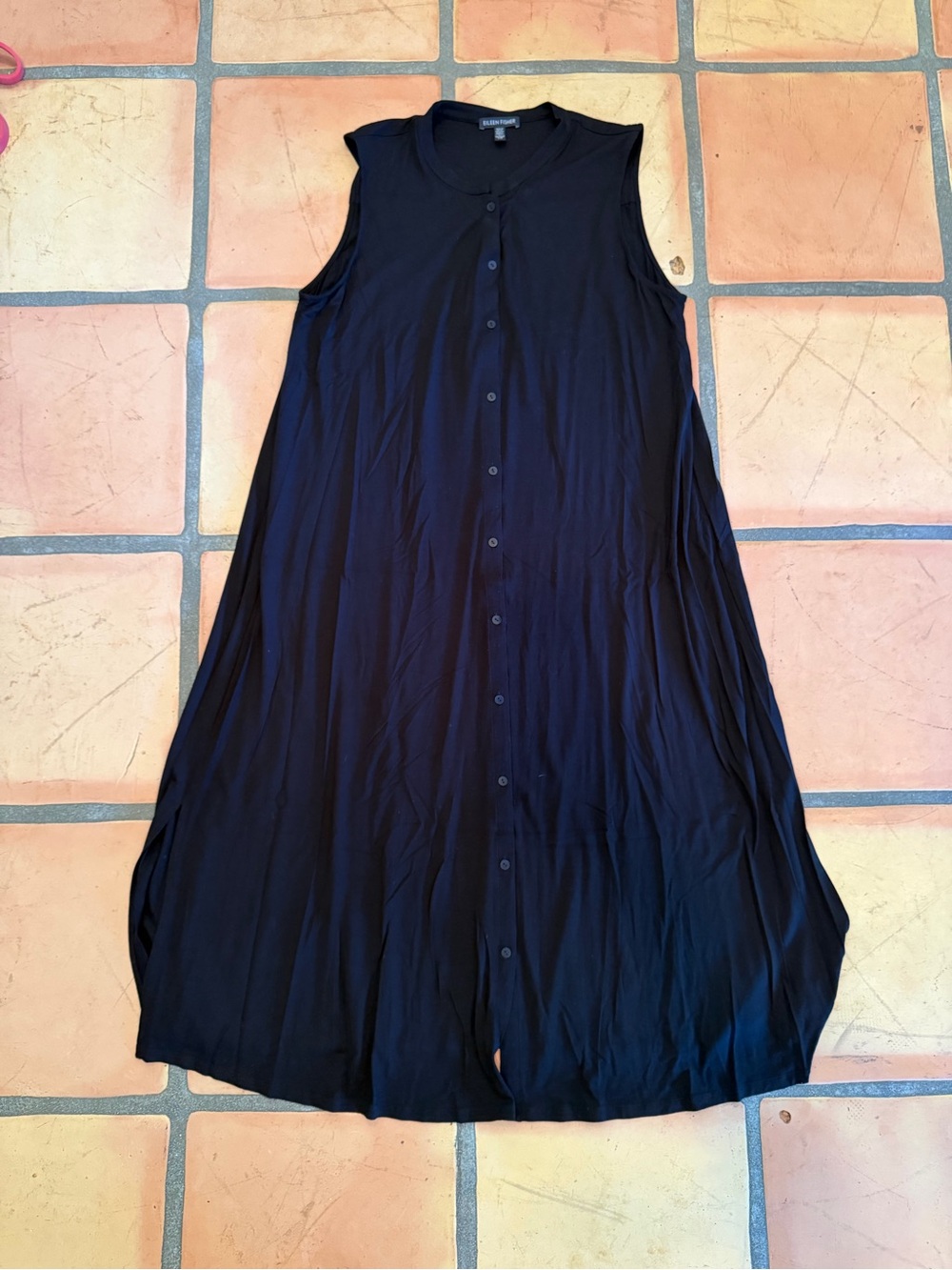 Eileen Fisher Sleeveless Maxi Dress in Black